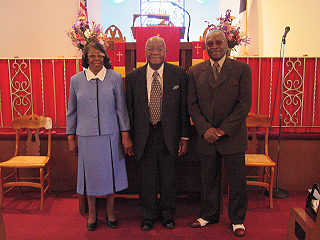 Rev. and Mrs. Hilyard Knox and Deacon William Johns