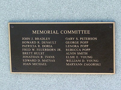 Memorial Committee who made the Veteran's memorial a reality.