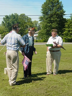 Al Smith, George Devault and George Popp at Zion United Methodist Church Cemetery