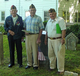 Howard Devault, Alvin Smith and George Popp of the Anthony T. Calista VFW Post 5579 of Gibbstown, NJ