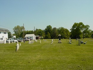 View of Zion United Methodist Cemetery from Shady Lane Road