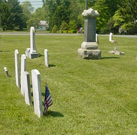 View of some stones looking out toward Shady Lane Road