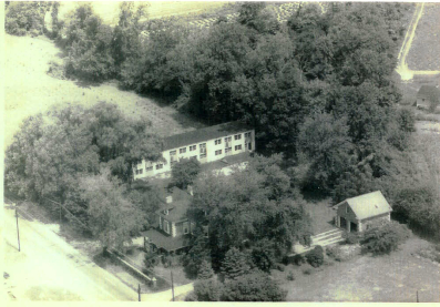 View of the Grandfield property from the air - 1968