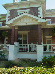 Grandfield House showing cast iron railings