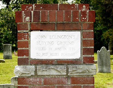 Eglington Cemetery - plaque marking oldest section