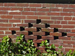 Brickwork at the Grandfield house