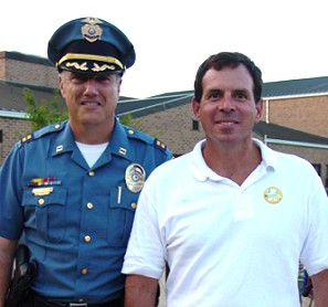 Police Chief William Giordano and Committeeman John DeGeorge