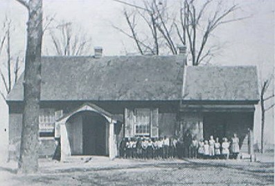 Circa 1900 photograph of Little Red Schoohouse in Mickleton NJ