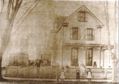 Old photograph of Haines Pork Shop in Mickleton NJ