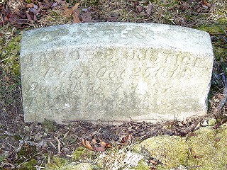 Tombstone of Jacob Justice in Solomons Graveyard
