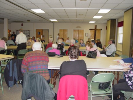 Scene at the January 13th Senior's Club meeting
