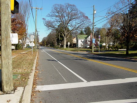 Kings Highway facing south from junction of Democrat-Cedar Roads