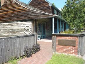 C. A. Nothnagle Log House - View of plaque and entry