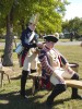 Hessian re-enactors - braiding a que