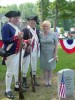 Freeholder Helene Reed (Board of Chosen Freeholders for Gloucester County) with revolutionary soldier re-enactors 