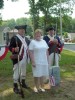 Trudy O'Hare with revolutionary soldier re-enactors