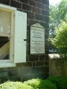 Outside and sign at old Stone Church, New Jersey